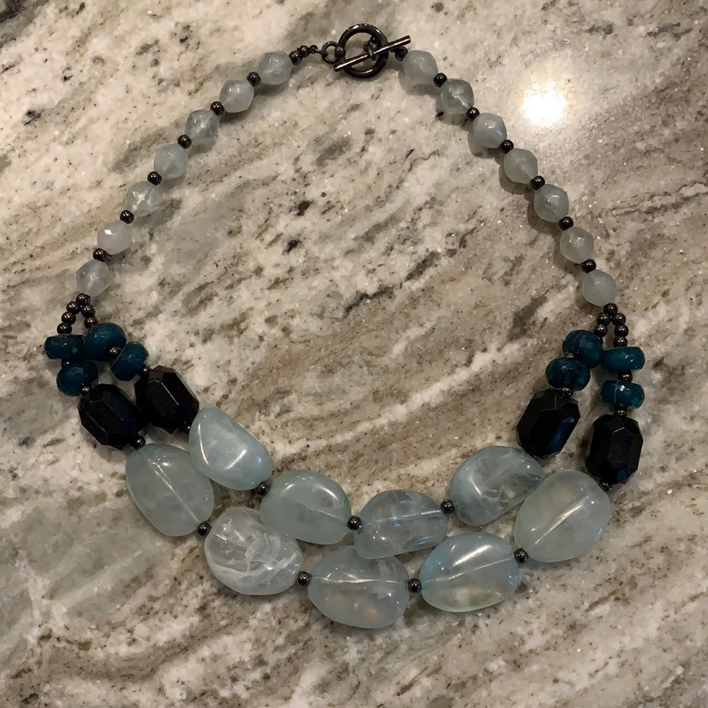 Mint green statement necklace